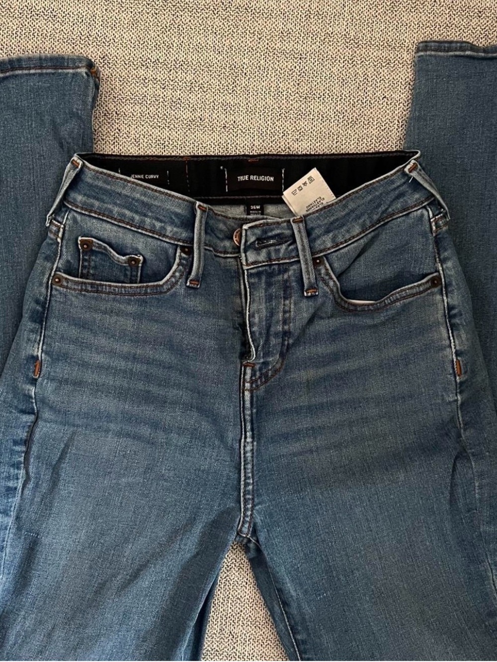 True Religion Men's Medium Blue Slim Straight Jeans